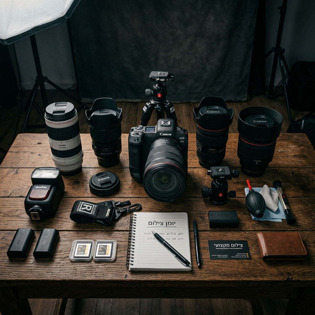ציוד צילום מקצועי - מצלמה ועדשות לצילום תדמית